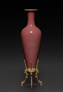 Bottle with Peach Bloom Glaze, 1662-1722. Creator: Unknown