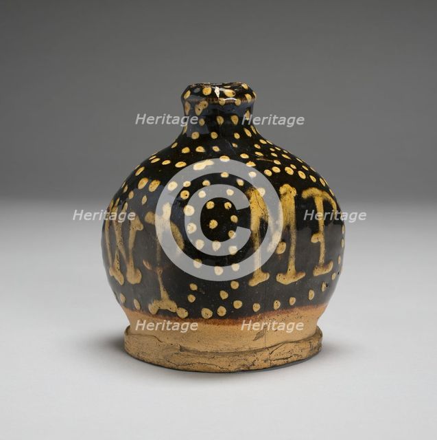 Bottle, Wrotham, 1700/25. Creator: Staffordshire Potteries.