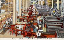 Bottling plant, Anheuser-Busch brewery, St Louis, Missouri, USA, 1933