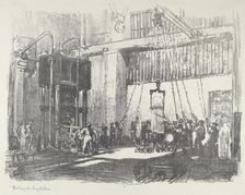 Bottling the Big Shell, 1916. Creator: Joseph Pennell