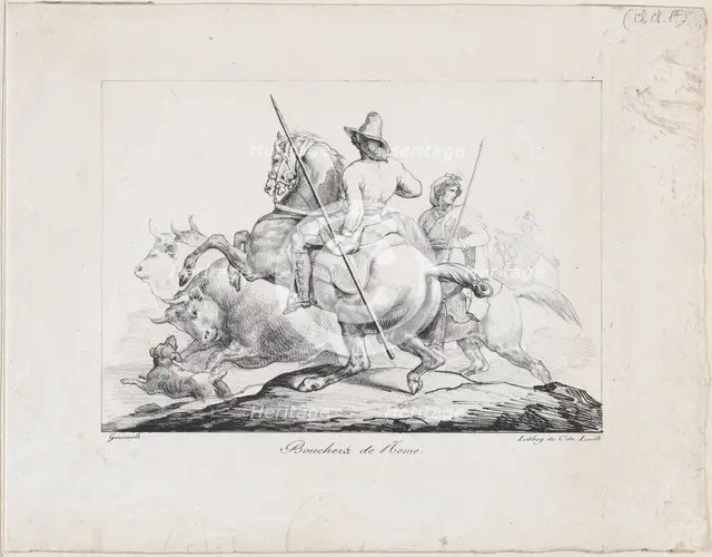 Bouchers de Rome, 1817. Creator: Theodore Gericault.