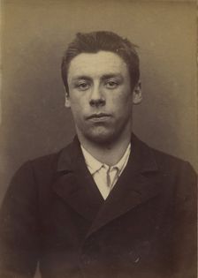 Bouchez. Louis. 19 ans, né le 29/8/75 à Paris XXe. Sculpteur. Anarchiste. 6/1/94., 1894. Creator: Alphonse Bertillon