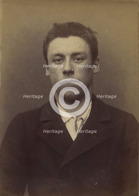 Bouchez. Louis. 19 ans, né le 29/8/75 à Paris XXe. Sculpteur. Anarchiste. 6/1/94., 1894. Creator: Alphonse Bertillon.