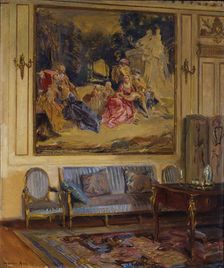 Boudoir, Chateau de Chaalis, 1914. Creator: Walter Gay
