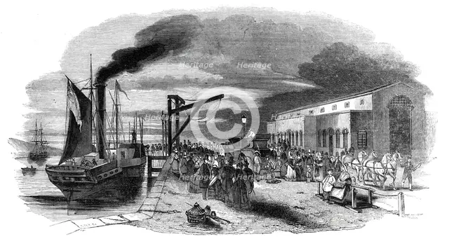 Boulogne - Embarkation of the Indian Mail, 1844. Creator: Unknown.