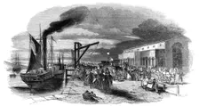 Boulogne - Embarkation of the Indian Mail, 1844. Creator: Unknown