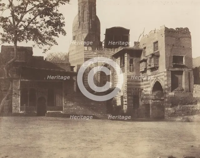 Boûlâk, Carrefour (Mosquée, Café, etc.), 1851-52, printed 1853-54. Creator: Félix Teynard.