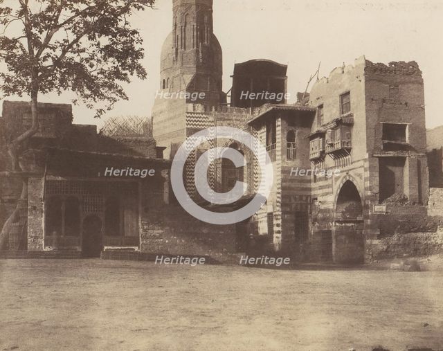 Boûlâk, Carrefour (Mosquée, Café, etc.), 1851-52, printed 1853-54. Creator: Félix Teynard.