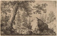 Boulder in the Woods, probably c. 1645/1656. Creator: Allart van Everdingen
