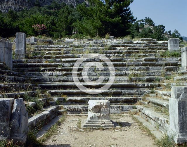 Bouleuterion (senate house), Priene, Agora, Ionia, Anatolia, Turkey, 2nd century (1999). Creator: Unknown.