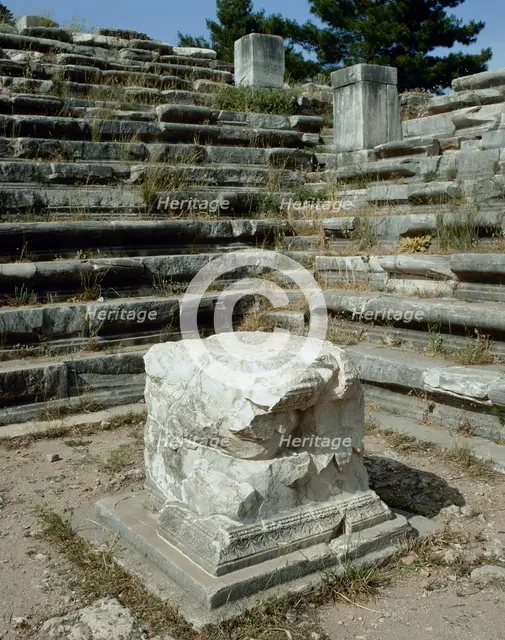 Bouleuterion (senate house), Priene, Agora, Ionia, Anatolia, Turkey, 2nd century (1999). Creator: Unknown.