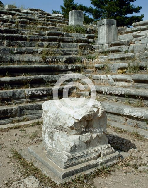 Bouleuterion (senate house), Priene, Agora, Ionia, Anatolia, Turkey, 2nd century (1999). Creator: Unknown.