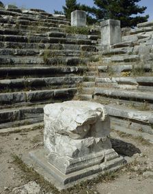 Bouleuterion (senate house), Priene, Agora, Ionia, Anatolia, Turkey, 2nd century (1999). Creator: Unknown