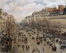 Boulevard Montmartre in Paris 1897. Artist: Camille Pissarro