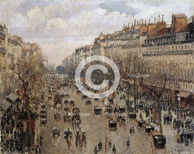 'Boulevard Montmartre in Paris', 1897. Artist: Camille Pissarro