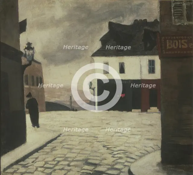 Boulevard Montmartre in Paris. Artist: Simonovich-Yefimova, Nina Yakovlevna (1877-1947)