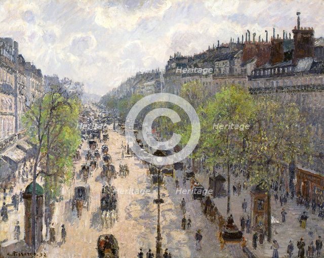 Boulevard Montmartre, Spring, 1897. Artist: Pissarro, Camille (1830-1903)