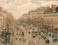 Boulevard Montmartre, sunny afternoon, 1897. Creator: Camille Pissarro