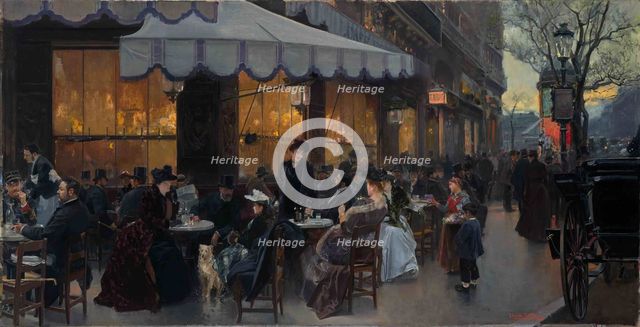Boulevard of Paris, 1890. Creator: Sorolla y Bastida, Joaquín (1863-1923).