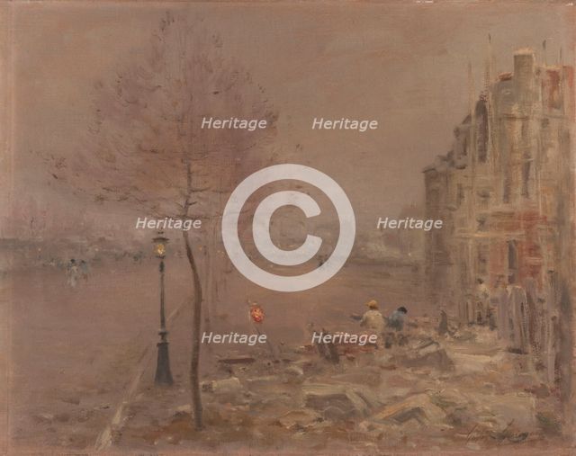 Boulevard Berthier, evening, c1890. Creator: Alexandre Gaston Guignard.