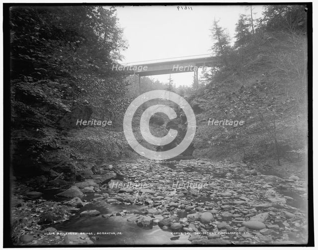 Boulevard bridge, Scranton, Pa., c1900. Creator: Unknown.