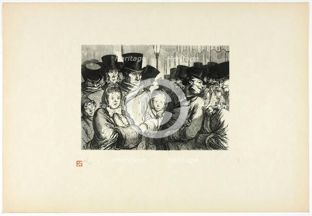 Boulevard du Temple à minuit, from Tirage Unique de Trente-Six Bois, 1863, printed 1920. Creator: Charles Maurand.