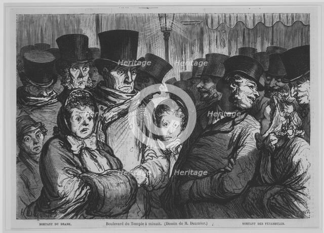 Boulevard du Temple à minuit, mid-late 19th century. Creator: Charles Maurand.