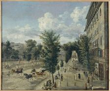 Boulevard des Capucines and rue Basse-du-Rempart, 2nd and 9th arrondissements, between 1818 and 1820 Creator: Alexandre Pau de Saint-Martin