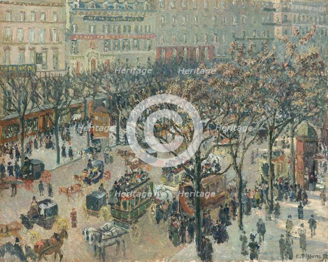 Boulevard des Italiens, Morning, Sunlight, 1897. Creator: Camille Pissarro.