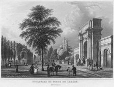 Boulevard Et Porte De Laeken. Brussels 1850. Artist: Archelaus Cruse