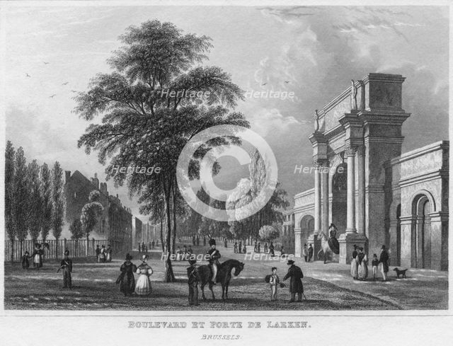 'Boulevard Et Porte De Laeken. Brussels', 1850. Artist: Archelaus Cruse.