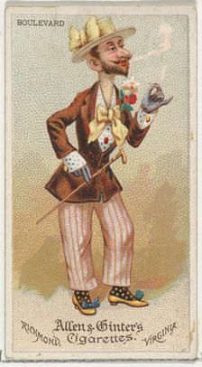 Boulevard, from World's Dudes series (N31) for Allen & Ginter Cigarettes, 1888. Creator: Allen & Ginter