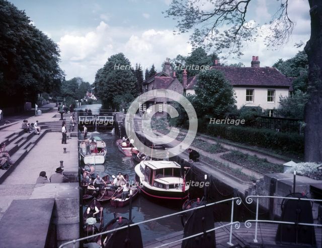 Boulters Lock, near Maidenhead, Berkshire, c1955. Creator: Arthur Charles Kirby Ware.