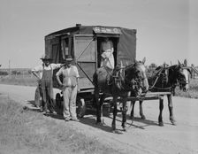 Bound for the wheat harvest, Southwestern Oklahoma, 1937. Creator: Dorothea Lange