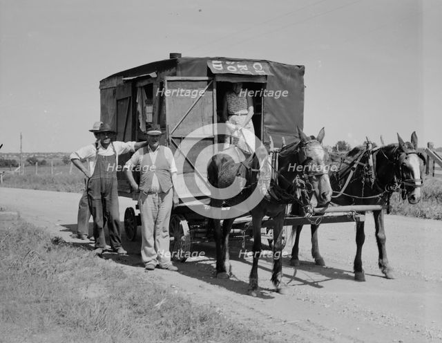 Bound for the wheat harvest, Southwestern Oklahoma, 1937. Creator: Dorothea Lange.