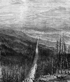 Boundary line between British Columbia and the United States, 1872. Creator: Unknown