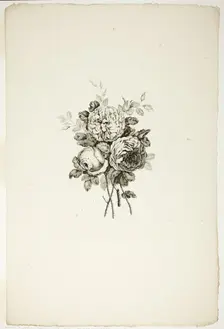 Bouquet with Roses, from Collection of Different Bouquets of Flowers, In..., published July 4, 1760. Creator: Pierre-Charles Canot