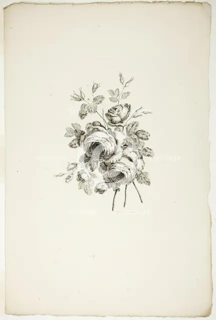 Bouquet with Roses, from Collection of Different Bouquets of Flowers, In..., published July 4, 1760. Creator: Pierre-Charles Canot.