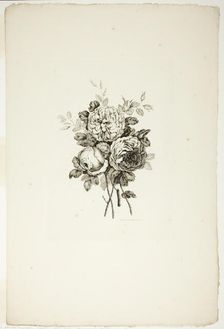 Bouquet with Roses, from Collection of Different Bouquets of Flowers, In..., published July 4, 1760. Creator: Pierre-Charles Canot