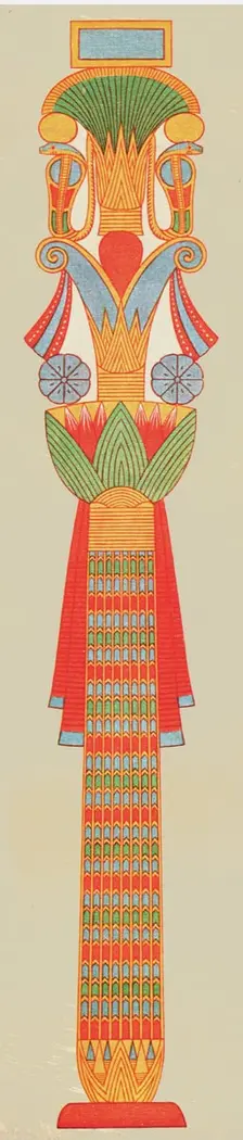 Bouquet capital Thebes, Egypt, (1928). Creator: Unknown