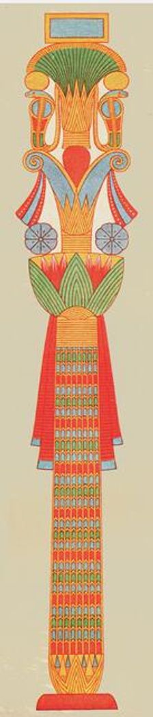 Bouquet capital Thebes, Egypt, (1928). Creator: Unknown