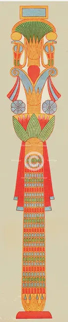 'Bouquet capital', Thebes, Egypt, (1928). Creator: Unknown.