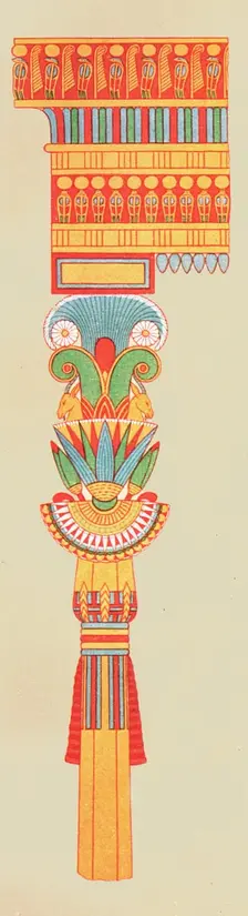 Bouquet capital Thebes, Egypt, (1928). Creator: Unknown