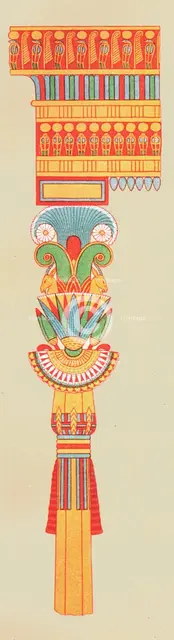 'Bouquet capital', Thebes, Egypt, (1928). Creator: Unknown.
