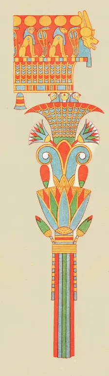 Bouquet capital Thebes, Egypt, (1928). Creator: Unknown