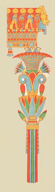 Bouquet capital Thebes, Egypt, (1928). Creator: Unknown