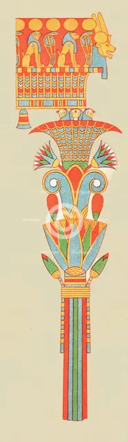 'Bouquet capital', Thebes, Egypt, (1928). Creator: Unknown.
