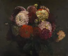 Bouquet de Dahlias, 1871. Creator: Henri Fantin-Latour