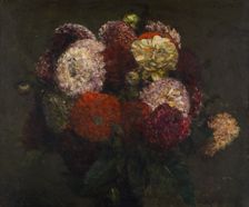 Bouquet de Dahlias, 1871. Creator: Henri Fantin-Latour