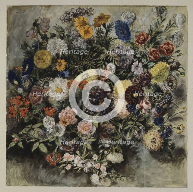Bouquet de fleurs , 1849.